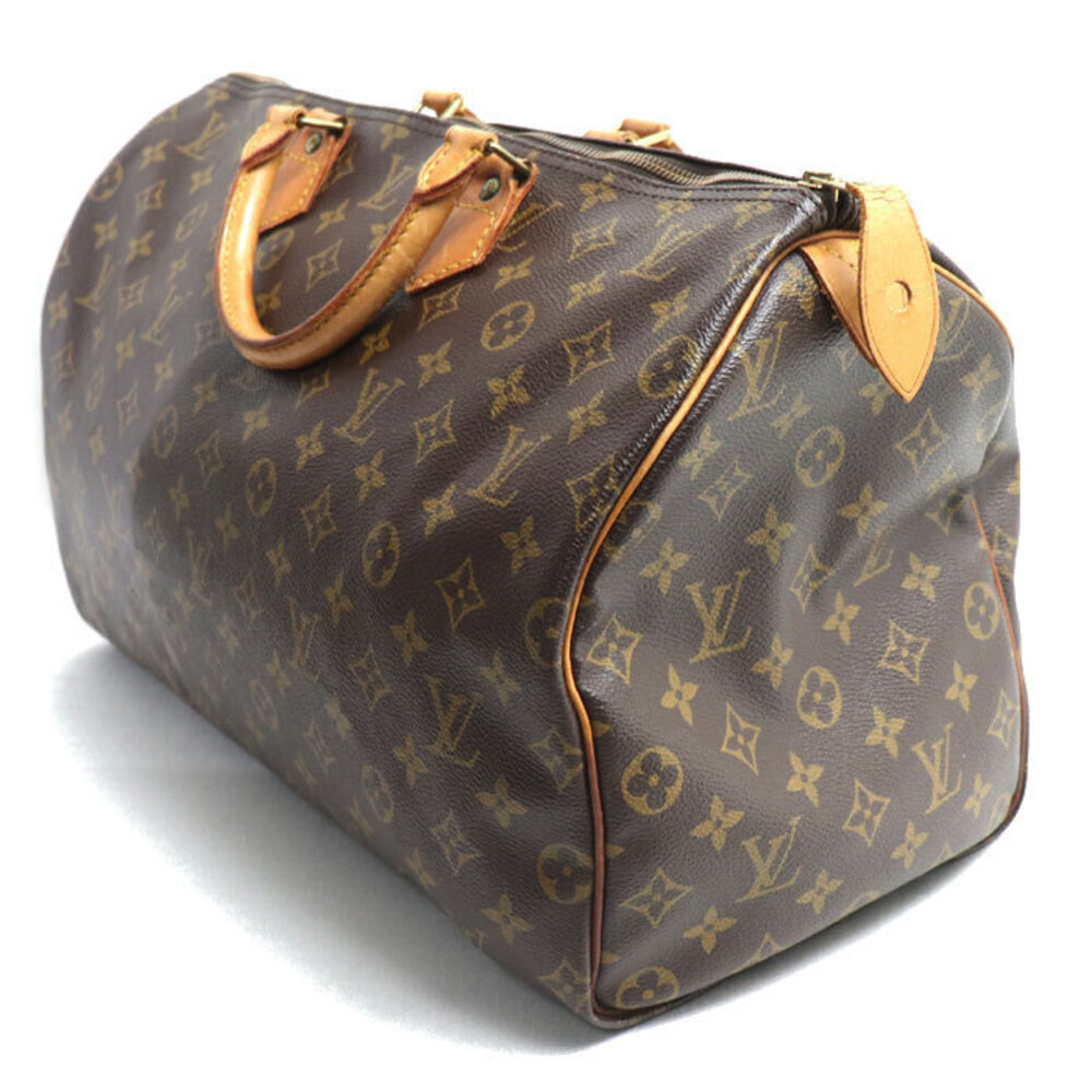 Louis Vuitton Speedy Boston Bag Monogram Canvas Leather Brown